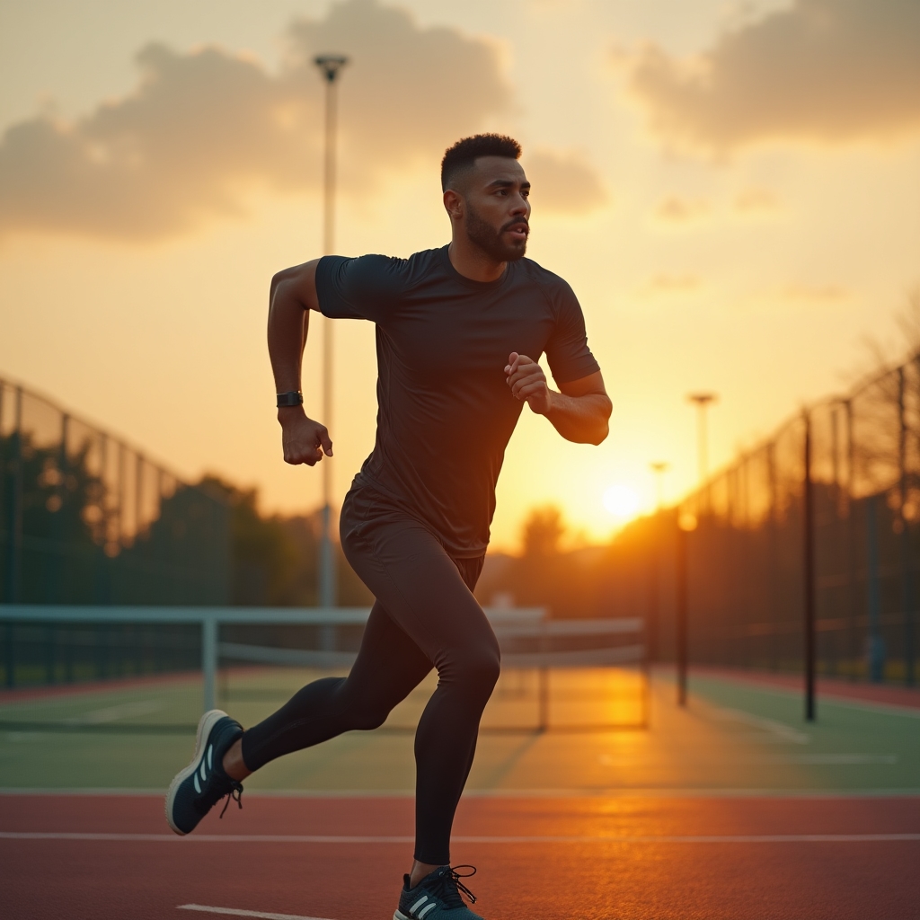 Recreational athlete preparing for a competitive sport session